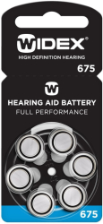 Baterie do naslouchadel WIDEX 675 / PR44 blistr 6ks. 