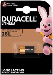 28L Duracell lithium 6V PX28L, V28PXL, 2CR1/3N (25,2x13mm), náhrada 4LR44, 4SR44