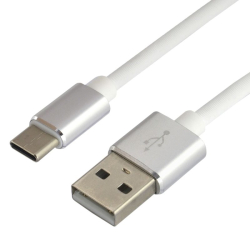 Kabel USB A M kon - USB C M kon, USB 2.0, QC 3A, 1,5m everActive (hliník, silikon)
