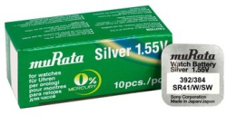 395  MURATA/SONY silver-oxid, 399/SR57/SR927 (9,5x2,6mm) 1,55V