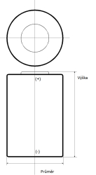 CR1/3N  VARTA lithium 3V. Jinak také DL1/3N, 2L76, CR1-3N, K58, K58L, 5018LC, CR11108. Baterie pro ovladače topení, zabezpečovacího zařízení a lékařské přístroje