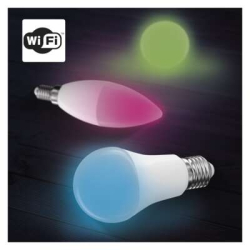 SMART Wi-Fi žárovka E27 A65 LED 1400lm 14W RGB, stmívatelná EMOS
