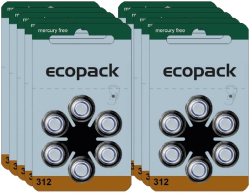 Baterie do naslouchadel ECOPACK PR312 / PR41, MASTERPACK 50 (300ks)