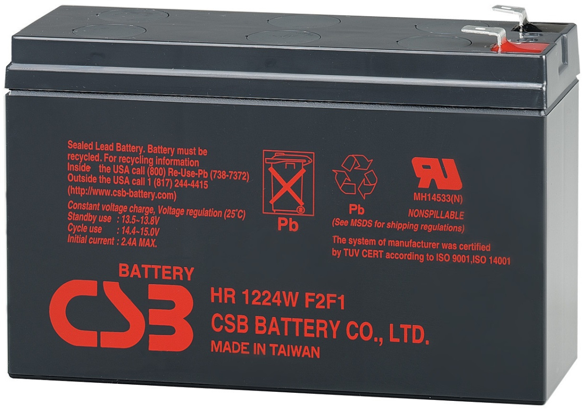 Baterie 12V 6,4Ah, AGM vysokovýkonný záložní olověný akumulátor