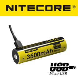 Nabíjecí baterie 18650 Li-Ion 3,7V 3500mAh pro svítilny NiteCor